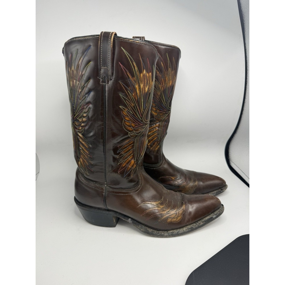 ACME Cowboy BOOTS Thunderbird Leather Mens 9.5 B 1974… - Gem